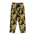thumbnail image 5 of Naloa Sunflowers And Bird Print Women’s Ultra-Soft Comfy Pajama Lounge Pants with Pockets & Drawstring, 5 of 8