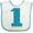 White and Blue, variant on Inktastic First Birthday-1 Year Old Boys or Girls Baby Bib