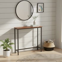 Entryway Console Table - Slim Design for Hallway, Living Room - Canyon Walnut