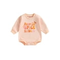 thumbnail image 1 of SUNSIOM Body Bébé à Manches Longues Col Rond Imprimé Citrouille/fleuri Tenue d'Automne, 1 of 8