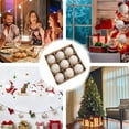 thumbnail image 4 of Christmas Tree Ball Ornament Set 9pcs 3.14inch White Glittering Shatterproof Foam Christmas Ball Large Hanging Ornaments for Xmas Tree Decor Wedding Holiday Decoration, 3 Styles, 4 of 5