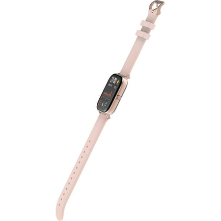 Amazfit - GTS Smartwatch 42mm Aluminum - Rose Pink With Silicone Band