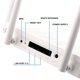 thumbnail image 2 of Enrutador WiFi AC1200Mbps Enrutador Gigabit Ethernet Banda dual 2.4GHz 5GHz Repetidor de red inalámbrica WiFi Blanco, Blanco, 2 of 5