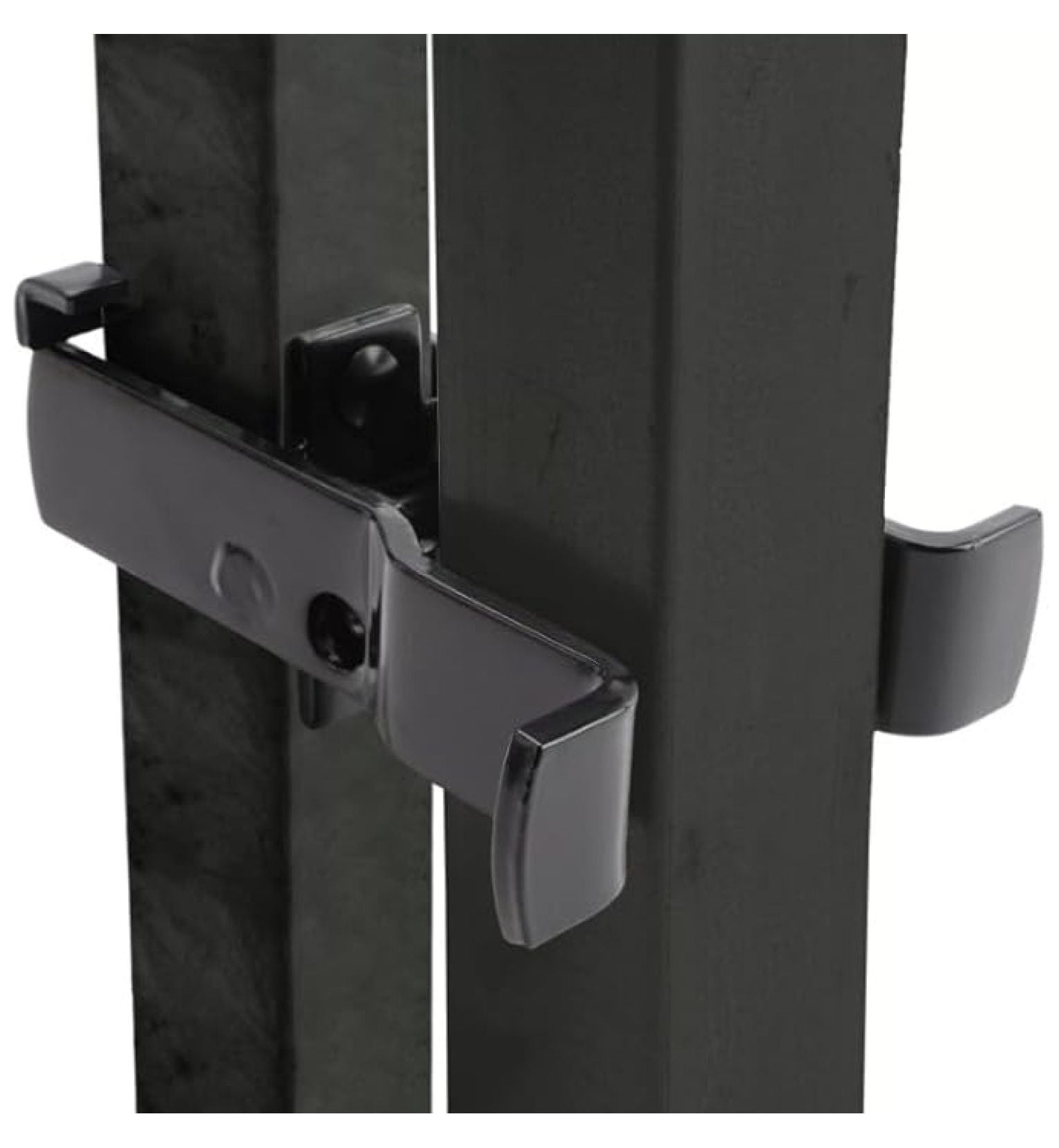 Gate Fulcrum Hinge 2x2.5 Inch - Industrial Square Gate Hardware - Black Powder Coated Steel - Heavy Duty Gate Hinges for Farm & Ranch Gates