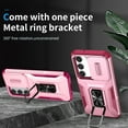 thumbnail image 3 of Allytech Rugged Case for Samsung Galaxy S23 Plus, [Slide Camera Cover] [360° Rotating Kickstand] [Military Protection] [Magnetic Car Mount] Non-Slip Anti-Scratch Shockproof Heavy Duty Case - Pink, 3 of 8