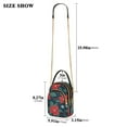thumbnail image 2 of FORMRS Crossbody Bag for Women Quilted Travel Shoulder Cell Phone Purse with Chain Strap Handbag, Red Christmas Leaves, 2 of 7
