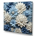 thumbnail image 2 of Designart "Minimalistic White And Blue Zinnias" Zinnias Canvas Wall Art, 2 of 7