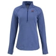 thumbnail image 2 of Women's Cutter & Buck Heather Royal New York Giants  Peshastin Eco Fleece Recycled Tri-Blend Raglan Half-Zip Jacket, 2 of 3