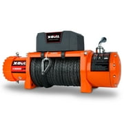 ZESUPER 12V 13000-lb Load Capacity Electric Truck Winch Kit Synthetic Rope, Waterproof Off Road Winch for Jeep,Truck,SUV with Wirless Remote and Corded Control(13000-Rope)