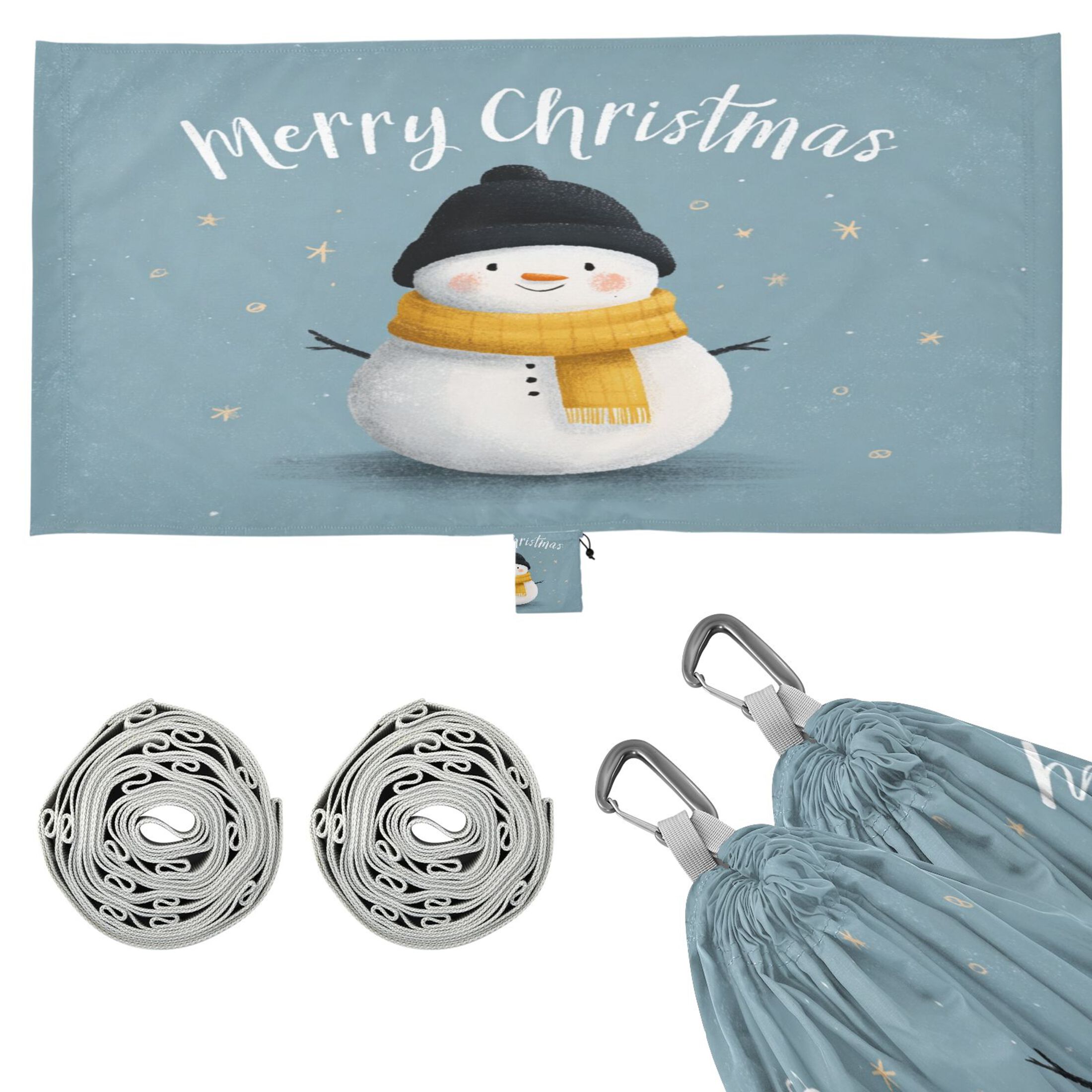 Hammock Camping Hammock Nylon Portable Hammock Travel Camping Hammock Cartoon Christmas Snowman