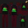 thumbnail image 3 of Conjunto de pijamas navideños a juego para la familia, luminoso gorro de Navidad brillante, negro, 3 of 3