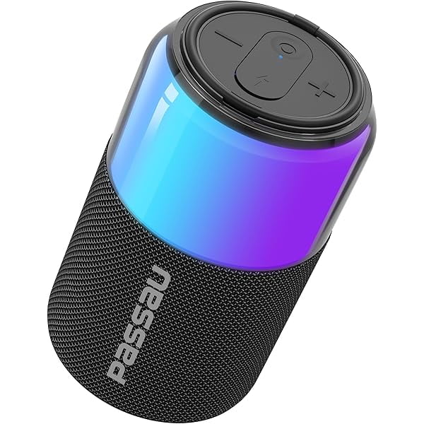 wonima11 Portable Bluetooth Speaker with Colorful Lights, 15W Loud Clear Sound, White Elephant Gifts for Adults, BT 5.4, LED Light up Speakers Stocking Stuffers Gifts for Kids, Teen, Girls, Boys