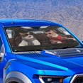 thumbnail image 4 of HUIACONG Funny Cats Print Interior Cooling Foldable Sunshade for Front Window Universal Reflect UV Sun and Heat UV Block Cover Windshield Sunshade, 4 of 7