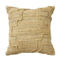thumbnail image 2 of HomeRoots 549455 22 in. Natural Trellis Jute Throw Pillow with Embroidery, 2 of 5