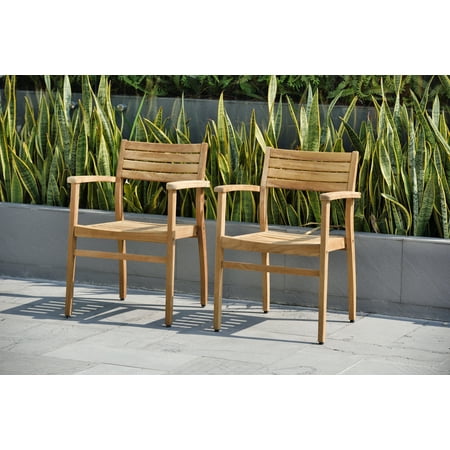 Ia Teak Outdoor Stacking Chairs Set Of 4 Light Brown Ia Teak Outdoor Stacking Chairs Set Of 4 Light Brown