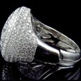 thumbnail image 3 of Anillos redondos de hip hop para hombre, color plata, con circonita cúbica helada, anillo de joyería, 7, plata, 3 of 5