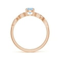 thumbnail image 2 of Angara Natural 0.4 Ct. Aquamarine Solitaire Ring in 14K Rose Gold for Women (Ring Size: 3.5), 2 of 9