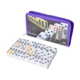 thumbnail image 2 of Dominó Juego Profesional Doble Seis de 28 Fichas Tablero Portátil con Bolsa Material Pp Sólido Fichas Numéricas Educativas Adecuado para Noches de Juegos Reuniones Familiares Púrpura, 2 of 8