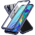 thumbnail image 1 of IBAOLE for Huawei P30 Lite Case, Built-in Screen Protector 360 Full-Body Protective Dual Layer Shockproof Slim Clear Anti-Scratch Phone Case Cover for Huawei P30 Lite Black SBL360 SAM A20 Blue, 1 of 7