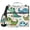 Cute Crocodile and Heart, variant on 3 Ring Zipper Binder with Shoulder Strap Waterproof Trapper Keeper 2 Inch D-Ring 500 Sheets Capacity Fishes and Star