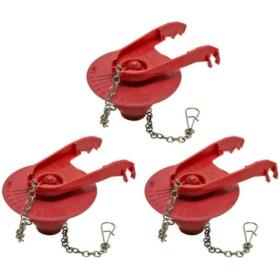 Fluidmaster 502R3P8 PerforMAX Toilet Flapper 3 Pack Red 3 Pack