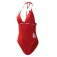thumbnail image 2 of Women's G-III 4Her by Carl Banks Red St. Louis Cardinals Full Count One-Piece Swimsuit, 2 of 3