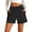 Black, variant on Stretch Shorts with Pockets for Women Legging Shorts Elastic Denim-Like Double Pocket Casual Cropped