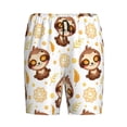 thumbnail image 6 of Daiia Sloth Yoga Mens Woven Stretch Pajama Short,Short Pajama Pants-3X-Large, 6 of 7
