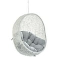 thumbnail image 3 of Modway Hide Fabric Outdoor Patio Swing Chair without Stand in White/Gray, 3 of 6