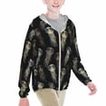 thumbnail image 2 of Cauagu Jellyfish Print Sun Protection Jacket for Teen,Full-Zipper Long Sleeve Sun Shirts with Pockets UV Hoodie Shirts Outdoor Athletic Jacket-Small, 2 of 7