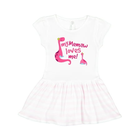 

Inktastic My Memaw Loves Me Gift Toddler Girl Dress