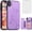 Purple, variant on Asuwish Compatible with iPhone Xs X 10 10s Wallet Phone Case Tempered Glass Screen Protector and Flower Card Holder Stand Cell Cover for iPhoneX iPhoneXs iPhone10 i PhoneX SX 10x 10xs X’s Men Purple