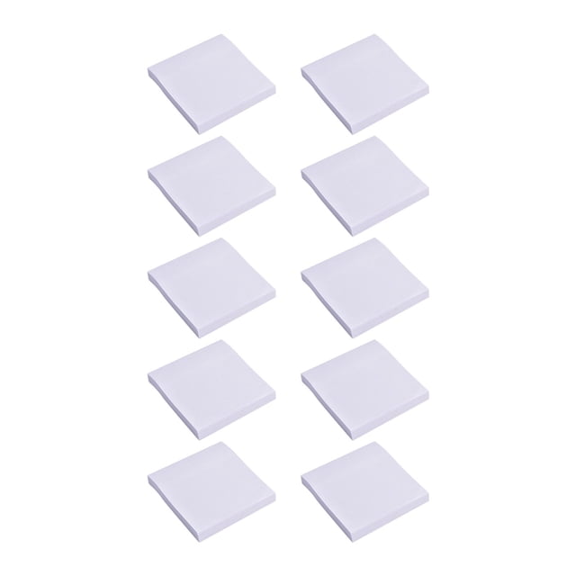 Pop Up Sticky Notes, 3x3 Self-Stick Notes, White Color 10 Pads, 100 Sheets/Pad, Mini Rectangular Sticky Notes, Self Stick Pads, Tiny Sticky Notes, Post Notes, Cheap Office Supplies
