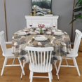 thumbnail image 2 of Camouflage Round Tablecloth 70x70in(178x178cm) – Waterproof Polyester Table Cover with Full Print Design, Wrinkle Resistant & Washable for Kitchen Dining Party Decor, 2 of 6