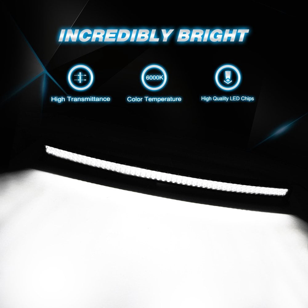 Nilight 54" 312W Curved LED Work Light Spot Flood Combo Led Light Bar Driving Light Fog Lamp OFF ROAD 4X4 Tundra Chevy,2 Years Warranty