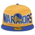 thumbnail image 2 of Men's New Era Gold/Royal Golden State Warriors Satin Two-Tone 59FIFTY Fitted Hat, 2 of 5