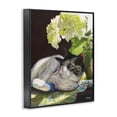thumbnail image 4 of Stupell Industries Cat & Blue Ribbon Animals & Insects Painting Black Framed Art Print Wall Art, 24 x 30, 4 of 10