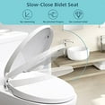 thumbnail image 5 of Saniwise SW-2040-F6-WHT Merlo Elongated Bidet Toilet Seat Slim Model, 5 of 5