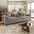 thumbnail image 3 of Modular Sectional Sofa with Removable Washable Covers, Oversized Deep Seat 2 Seater Loveseats with Console, Chenille in Light Gray, 3 of 9