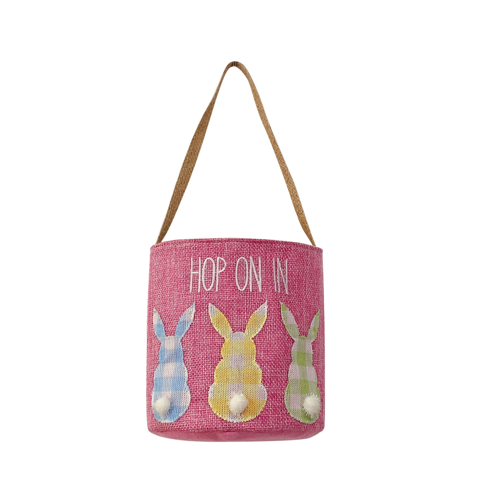 Non-Woven Easter Basket Decoration Rabbit Bow Storage Basket Portable ...