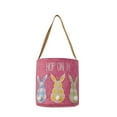 thumbnail image 2 of BotaniNest Non-woven Easter Basket Decoration Rabbit Bow Storage Basket Portable Bucket, 2 of 7