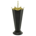 thumbnail image 6 of DecMode Black Abstract Metal Upside Down Kitschy Umbrella Stand with Gold Handle, 6 of 12