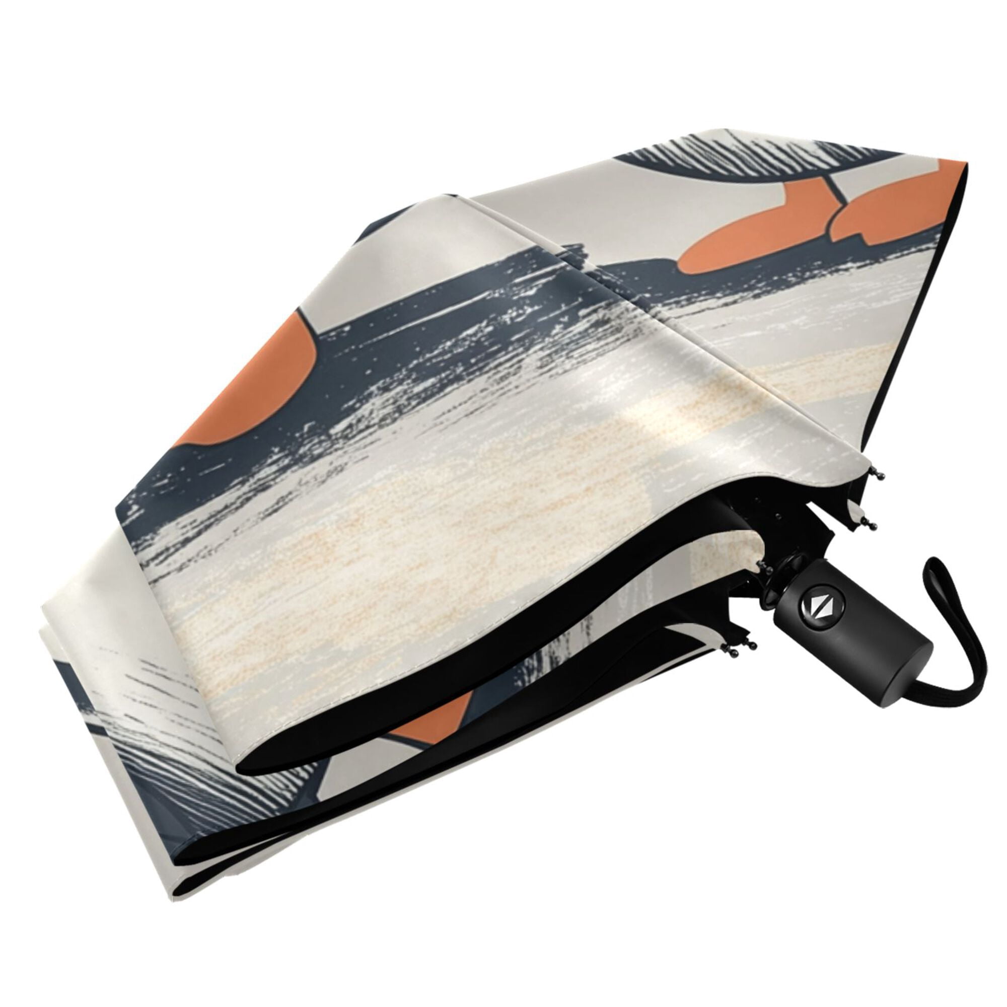 FORMRS Travel Umbrella Folding Auto Open Close Windproof Rain UV Protection, Cute Puffin