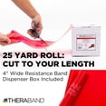 thumbnail image 2 of THERABAND Resistance Band Red, Medium, 25-Yd Roll, Latex-Free Elastic Exercise Band for Physical Therapy, Yoga, Pilates, Stretching, Home Workouts, Cut-to-Length, Color-Coded Resistance Levels, 2 of 11
