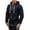 Blue, variant on Jacket for Men Fashion Zipper Hooded Casual Sweater Top Solid Stitching Drawstring Coat Pullover Long Sleeve Mens Winter Coat Black M