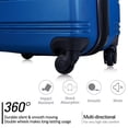 thumbnail image 4 of Zimtown 20/24/28" Hardside Spinner Suitcase 3 Piece ABS Luggage Set with TSA Lock, Dark Blue, 4 of 8