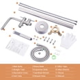 thumbnail image 6 of Wowow 2-Handle Freestanding Tub Faucet with Handshower and Longer Spout in Brushed Nickel, 6 of 6
