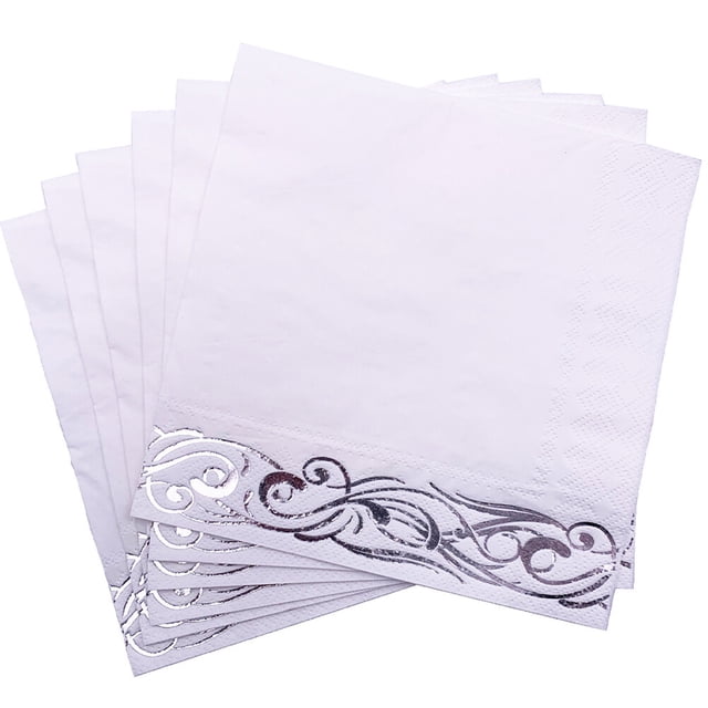 50 Pcs Serviettes Jetables pour Fête Mariage Anniversaire Banquets Festival