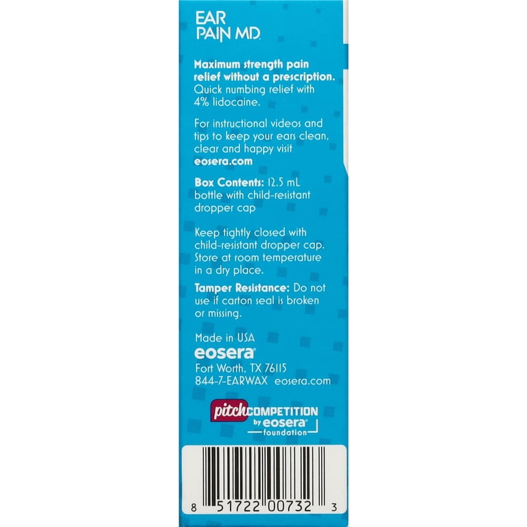 Ear Pain MD, Ear Drops, 0.42 fl oz, Blue - Walmart.com