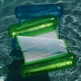 thumbnail image 3 of CocoNut Float: Blue Glitter Hammock Pool Lounger - 49" x 30" Inflatable Drifter, Exercise Saddle & Relaxation Chair, 3 of 9